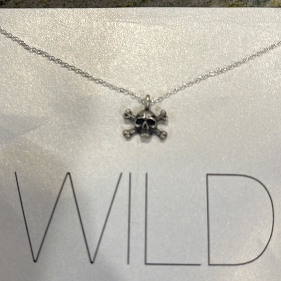 Dogeared Sterling Skull Pendant Necklace New - Picture 2 of 2